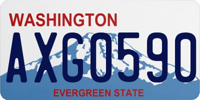 WA license plate AXG0590