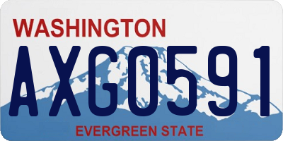 WA license plate AXG0591