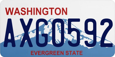 WA license plate AXG0592
