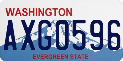 WA license plate AXG0596