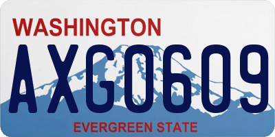 WA license plate AXG0609