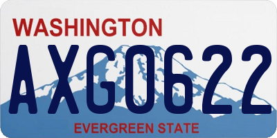 WA license plate AXG0622