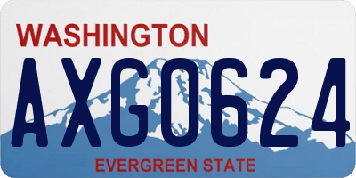 WA license plate AXG0624