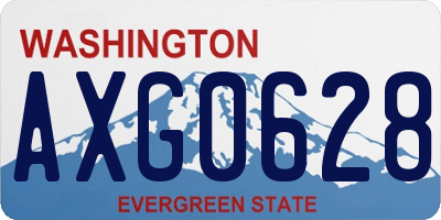 WA license plate AXG0628