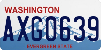 WA license plate AXG0639