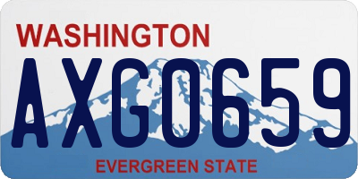 WA license plate AXG0659