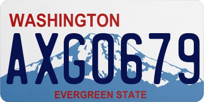 WA license plate AXG0679
