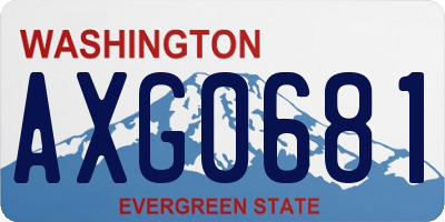 WA license plate AXG0681