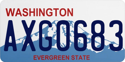 WA license plate AXG0683