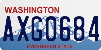 WA license plate AXG0684