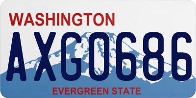 WA license plate AXG0686