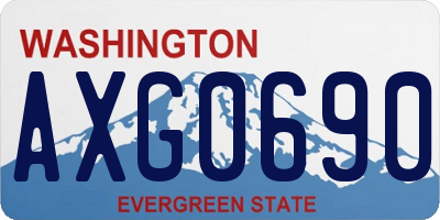 WA license plate AXG0690