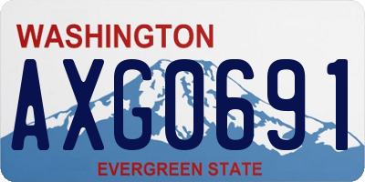 WA license plate AXG0691