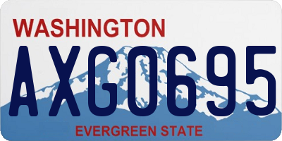 WA license plate AXG0695