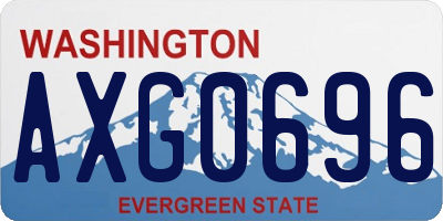 WA license plate AXG0696