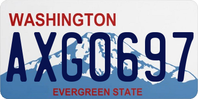 WA license plate AXG0697