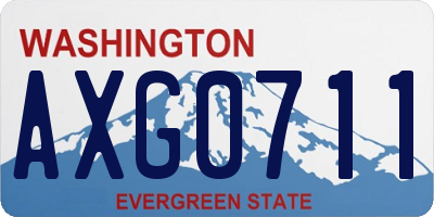 WA license plate AXG0711