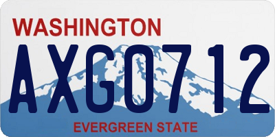 WA license plate AXG0712