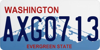 WA license plate AXG0713