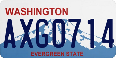 WA license plate AXG0714