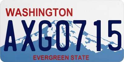 WA license plate AXG0715