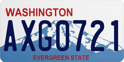 WA license plate AXG0721