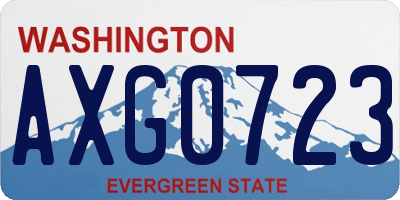 WA license plate AXG0723