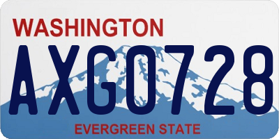 WA license plate AXG0728
