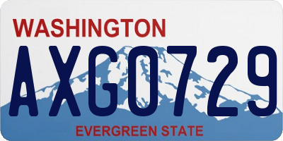 WA license plate AXG0729