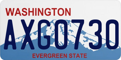 WA license plate AXG0730