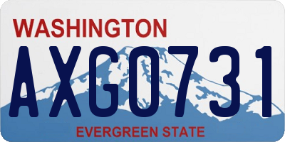 WA license plate AXG0731