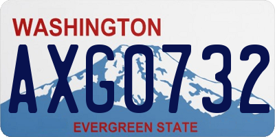 WA license plate AXG0732