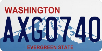 WA license plate AXG0740