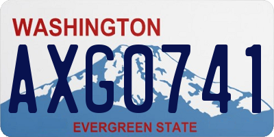 WA license plate AXG0741