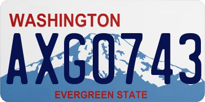WA license plate AXG0743