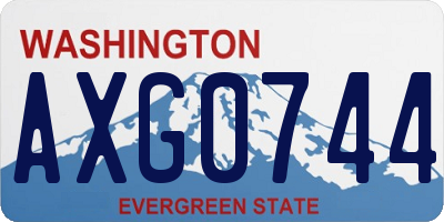 WA license plate AXG0744
