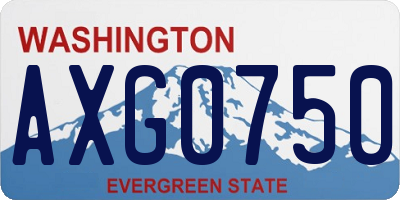 WA license plate AXG0750