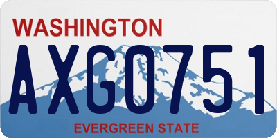 WA license plate AXG0751