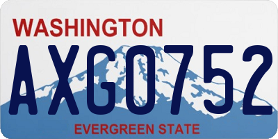 WA license plate AXG0752