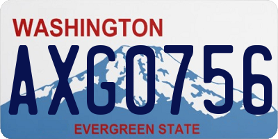WA license plate AXG0756