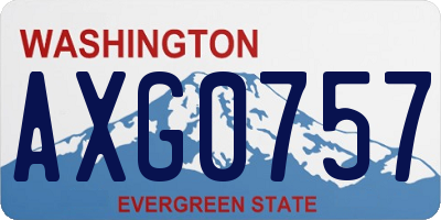 WA license plate AXG0757