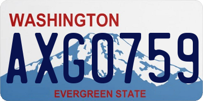WA license plate AXG0759