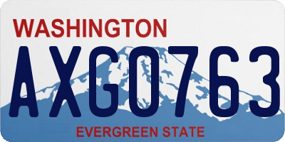 WA license plate AXG0763