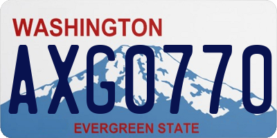WA license plate AXG0770