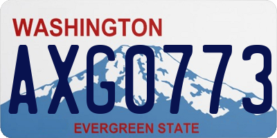 WA license plate AXG0773