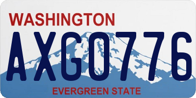WA license plate AXG0776