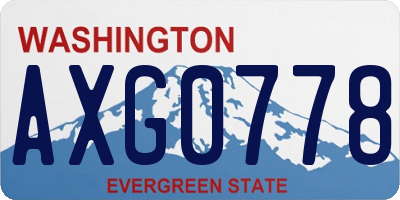 WA license plate AXG0778