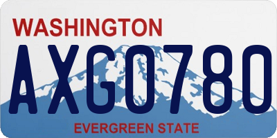 WA license plate AXG0780