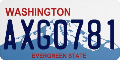 WA license plate AXG0781