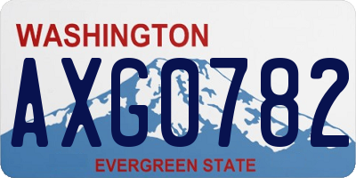 WA license plate AXG0782